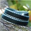 Order  Velvet Saddle Stitch Ribbon - Forest/White